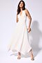 V-Neck Sleeveless Maxi Ecru Dress I0774Ax26Sm - 2