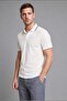 Regular Fit Short Sleeve Ecru Polo T-Shirt H9414Ax26Sm