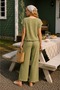 Bürümcük Fabric Green Low Sleeve Pajama Set - 2