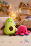Cute Sleeping Companion Avocado and Mod Octopus Plush Toy Pillow Plush Pillow - 2