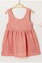 Sweet Ribbed Hat Bow Baby Girl Dress - 3