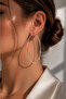 Twisted Baklava Pattern Metal Hoop Earrings – Stylish Women's Earrings, Modern Design Accessory Suitable for Daily Wear - 6