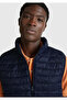 Men's Navy Blue Polyester Filled Regular Fit Vest - 6