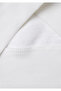 Boy's White Hooded Sweatshirt with Logo Print on the Front and Kangaroo Pocket - 3