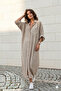 Women's Stone Bat Sleeve Extra Wide Cut Oversize Hijab Tunic / Dress 700-3282528