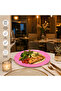 Mica Luxury Plastic Plate Pink Mica Plate 26 cm 6 Pieces - 3