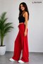 Bürümcük Fabric Wide Leg Women's Elastic Waist Palazzo Trousers - 3