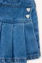 100% Cotton Pleated Jean Shorts Skirt Baby Girl G8222A526Hs - 2