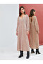 Midi Polka Dot Dress V-Neck Pleated Bat Sleeve Loose Fit - 3