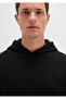 Kapüşonlu Siyah Basic Sweatshirt 0S10275-900 - 6