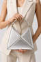 Women's Bag Special Design Geometric Detailed Patent Leather Hand and Shoulder Bag