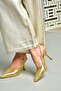 S369748208 Gold Patent Leather Thin Heeled Women's Shoes - 4