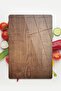Glass Cutting Board and Presentation Tray with Old Wood Look 30cm X 40cm - 4