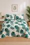Green Monstera Patterned Pique Set - Double