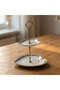 Heart Shaped Two-Tier Decorative Presentation Tray Cookie Holder - 5