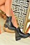Black Genuine Leather Daily Women's Boots N555257203