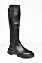 R518242209 Black Women's Boots with Rubber Detail on the Back - 6