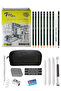 Alex Schoeller A5 Sketchbook Pen Holder Sketching Set Charcoal Drawing Set White Gel Pen Charcoal Pen