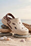 Terra Strata: Men's Double Sole Beige-Brown Comfort Clog Men's Slippers - Sporty with Buckle Back Strap - 7