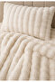 Loria Plush Double Bedspread 220X240Cm Honeycomb Pattern Fiber Filled Soft - Ecru - 4