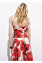 Bandeau Blouse with Floral Print - 4