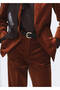 Velvet fabric pants - 7