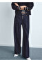 Low-Waisted Button Straight Cut Jeans