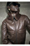 Leather-Look , Turn-Down Collar Jacket