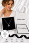 Gift Konspet Steel Bow Necklace Gift Set |   Gift for a Lover, Gift for a Woman, with Zircon Stone, Boxed and Bagged