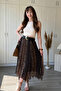 Mixed Patterned Asymmetrical Midi Skirt with Elastic Waist - 2