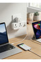 شاحن متعدد الوظائف - لوحة مقابس كهربائية عالمية مع شحن سريع عبر USB وإضاءة ليلية - 8