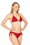 Beria Women's Triangle Half Padded Red Bikini Set