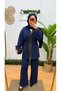Stripe Detailed Double Suit Yrn-02 - 2