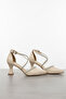 4845 Women's 6 cm Heeled Stone & Leather Shoes - 3