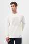 Men's Ecru Trend Crew Neck Sweat-Shirt