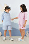 Striped Embroidered Suit Blue - 2