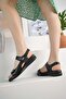 Mv 952 Black Anatomical Velcro Women's Sandals - 3