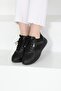 Women's Black High Sole Sneakers - 27089 - 3