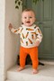 Baby Boy Set Carrot Patterned 2-Piece Set Top and Bottom Seasonal Baby Set - 6