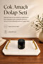 Multi-Purpose Cabinet Set Black Marble Tray Candle Aurora “To Love”