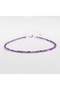 Amethyst Stone Original Natural Stone 2 mm Bracelet - with Stainless Steel Apparatus - 2