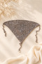 Esy Bohemian Knitted Headband, Scarf, Brown Sequin Bandana - 2