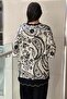 Shawl Patterned Knitwear Combination Tunic - 4