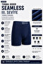 Flexible Breathable Comfortable Fabric Cotton Lycra Men's Navy Blue Boxer Anti-Sweat