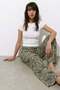 Comfortable Fit High Waist Wide-Leg Viscose Mix Women's Trousers - 3