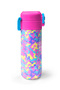 Kids Pink Yellow Lavender Camouflage Patterned Steel Thermos with Straw and Direct Drinking Feature 500 ml 38101 - 6