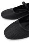 Women's Genuine Leather Black Ballerina Shoes - 3