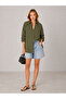 Washable 100% Cotton Muslin Oversize Shirt - Khaki |   Mks165030-01 - 4