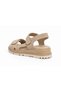 Women's Sandals with Anatomic Sole and Buckle, Daily Wear, Soft Genuine Leather Suede - 3