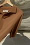Alten Brown Polo Collar 100% Cotton Knitwear Men's Tshirt - 3